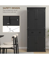 Slickblue Multi-Functional Kitchen Storage Cabinet with Ample Space for Plates and Supplies