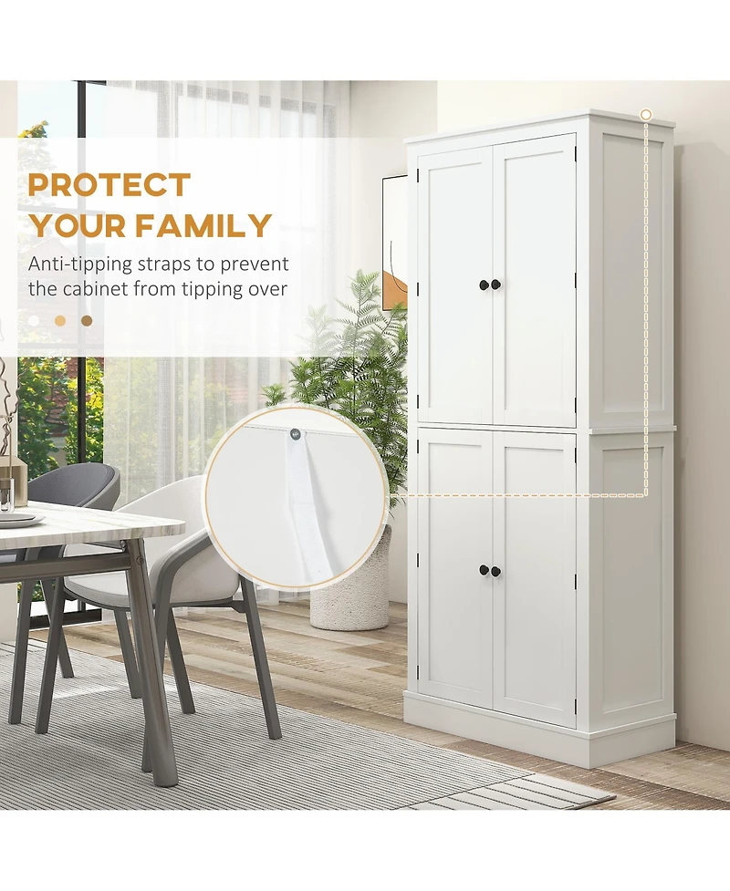 Slickblue Spacious Kitchen Storage Cabinet with Adjustable Shelves and Durable Design