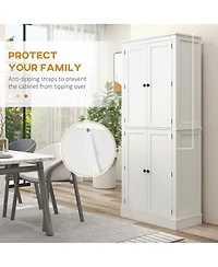 Slickblue Spacious Kitchen Storage Cabinet with Adjustable Shelves and Durable Design