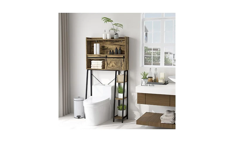 Slickblue Over the Toilet Storage Cabinet with Shelves for Bathroom Organization and Space Saving
