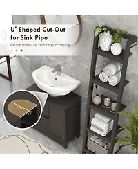 Pedestal Sink Storage Cabinet with Shelves for Bathroom Organization and Space Saving