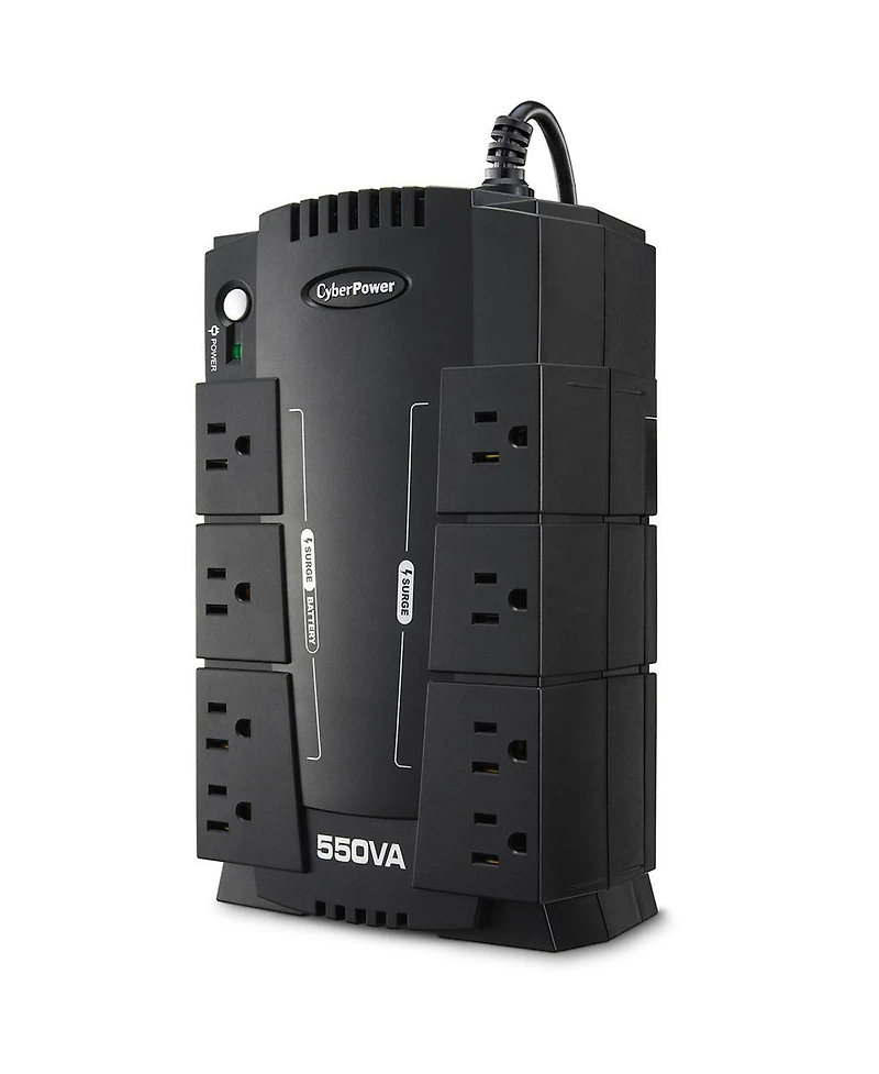 CyberPower Standby Series CP550SLG 550VA / 330W Simulated Sine Wave Ups, 8 Outlets / Usb Port