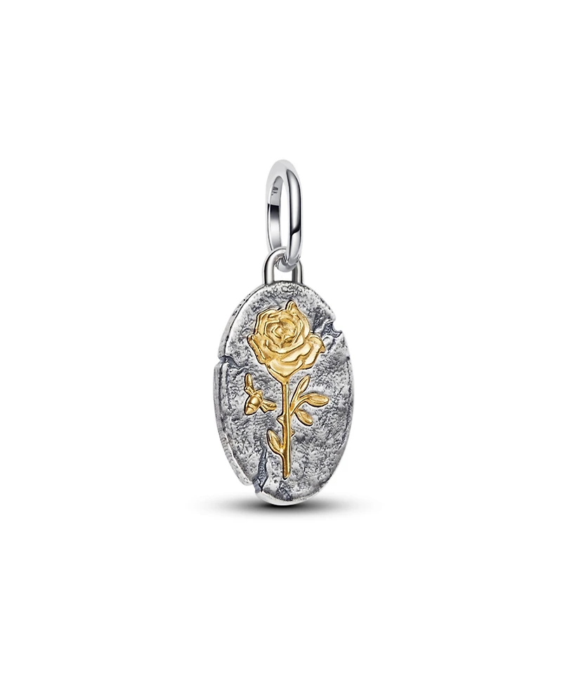 Pandora Two Tone Rose Medallion Charms