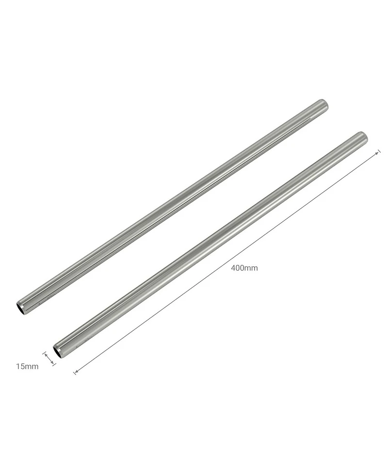 SmallRig 16" Stainless Steel 15mm Rod, Pair