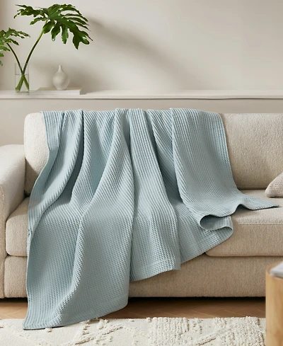 Madison Park Waffle Weave Cotton Blanket, Twin