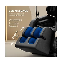 Zero Gravity Massage Chair with Heat, Foot Roller & Air Compression, Full Body Recliner with Bluetooth-Maison Boucle