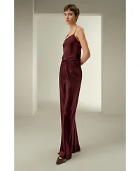 Lilysilk Women's Straight-Leg Silk Satin Pants