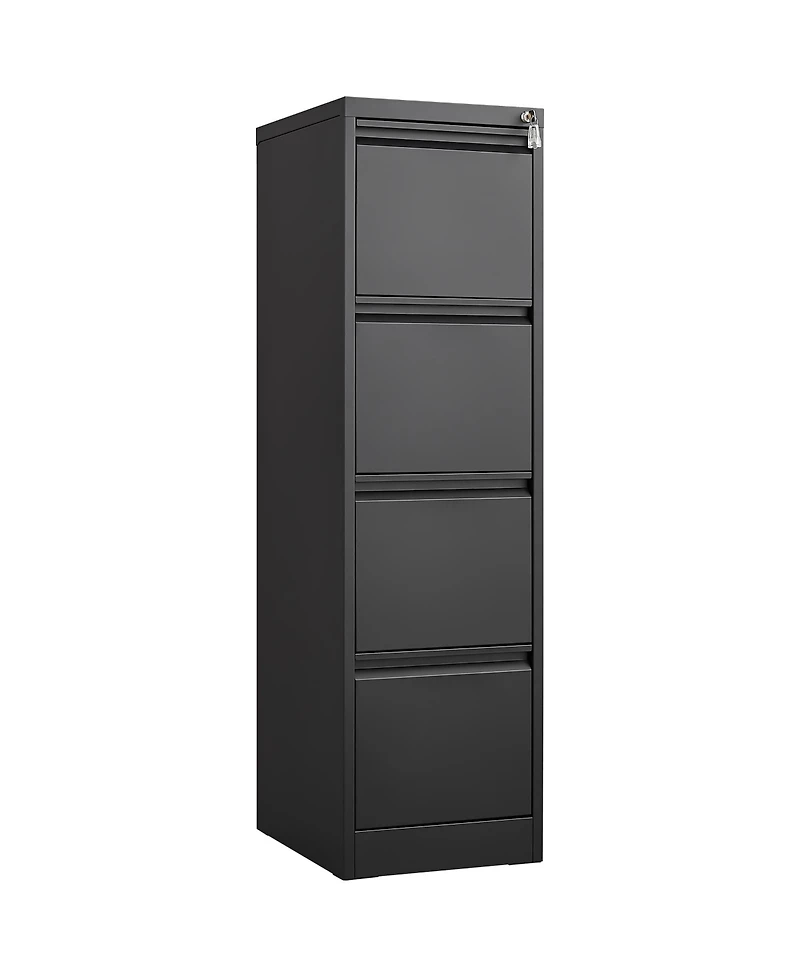 4 Drawer Vertical File Cabinet with Lock,Filing Cabinet, Metal Filing for Home Office Organizer Storage Letter Size/A4/Legal