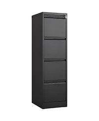 4 Drawer Vertical File Cabinet with Lock,Filing Cabinet, Metal Filing for Home Office Organizer Storage Letter Size/A4/Legal
