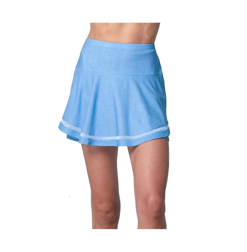 Lucky Love Women's Linen Play 14 Inch Tennis Skirt