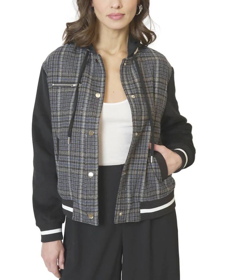 Central Park West Women's Billie Plaid Bomber