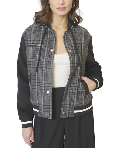 Central Park West Women's Billie Plaid Bomber