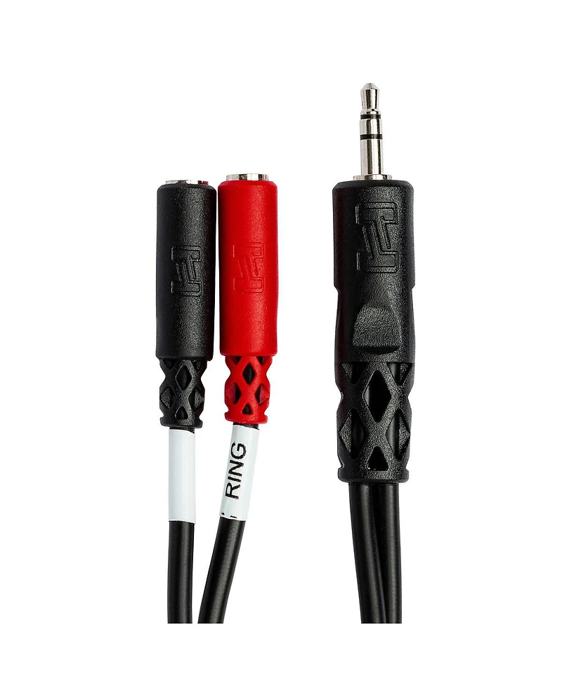 Hosa Technology 6" Stereo 3.5mm Male to Two Mono 3.5mm Female Y-Cable