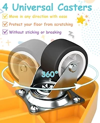 4/6-Pack Kids Sitting Scooter Set with Handles and Non-marring Universal Casters