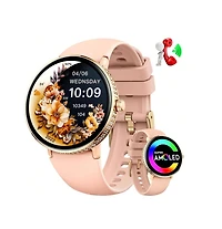 Ruxing Smart Smart Watches For Women With Make/Answer Call 1.19" Amoled Screen Fitness Tracker Heart Rate Sleep Monitor 100+ Sport Modes Waterpro