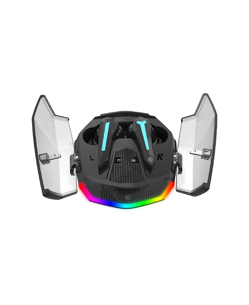 RadioShack Wireless Gaming Earbuds with Noise Cancelation and Rgb Led Lights With 22 Hour Playtime