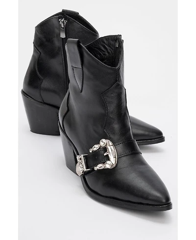 Forever & Always Shoes Any Leather Buckle Boot (Women)