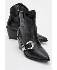 Forever & Always Shoes Any Leather Buckle Boot (Women)