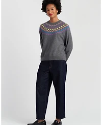 Chinti & Parker Women's Wool Cashmere Star Yoke Sweater