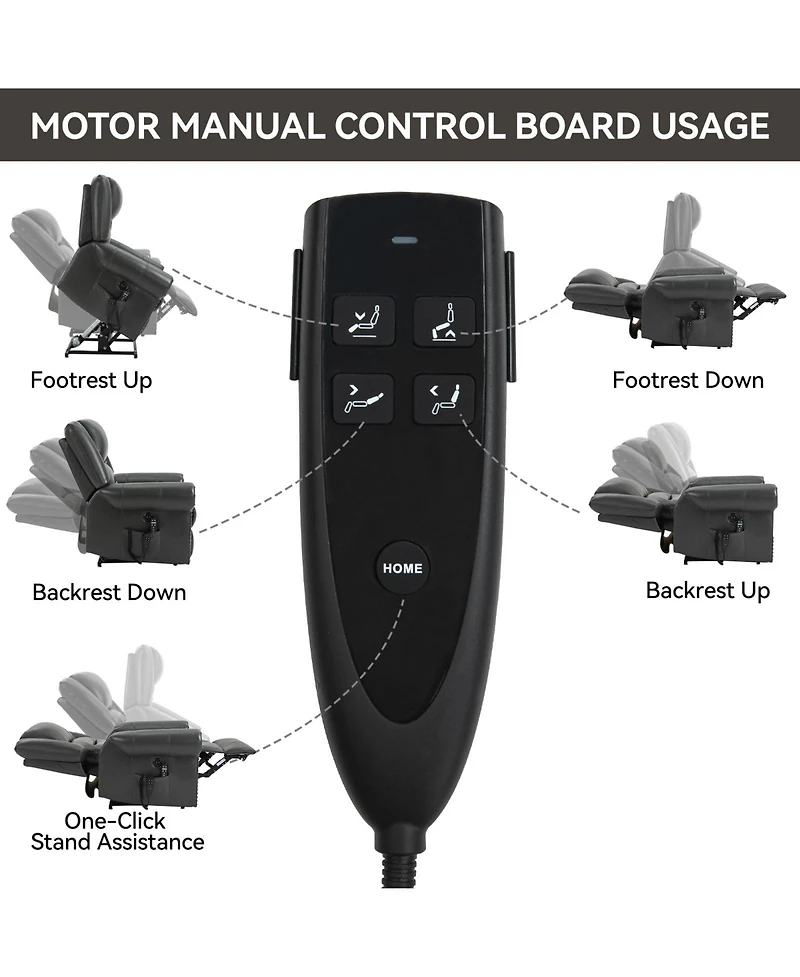 Clihome Power Lift Chair with Massage Function Heating System and Remote Control