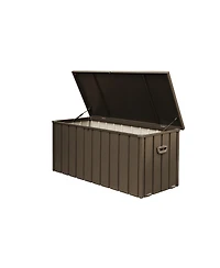 Clihome 120-Gallon Dark Brown Metal Deck Box