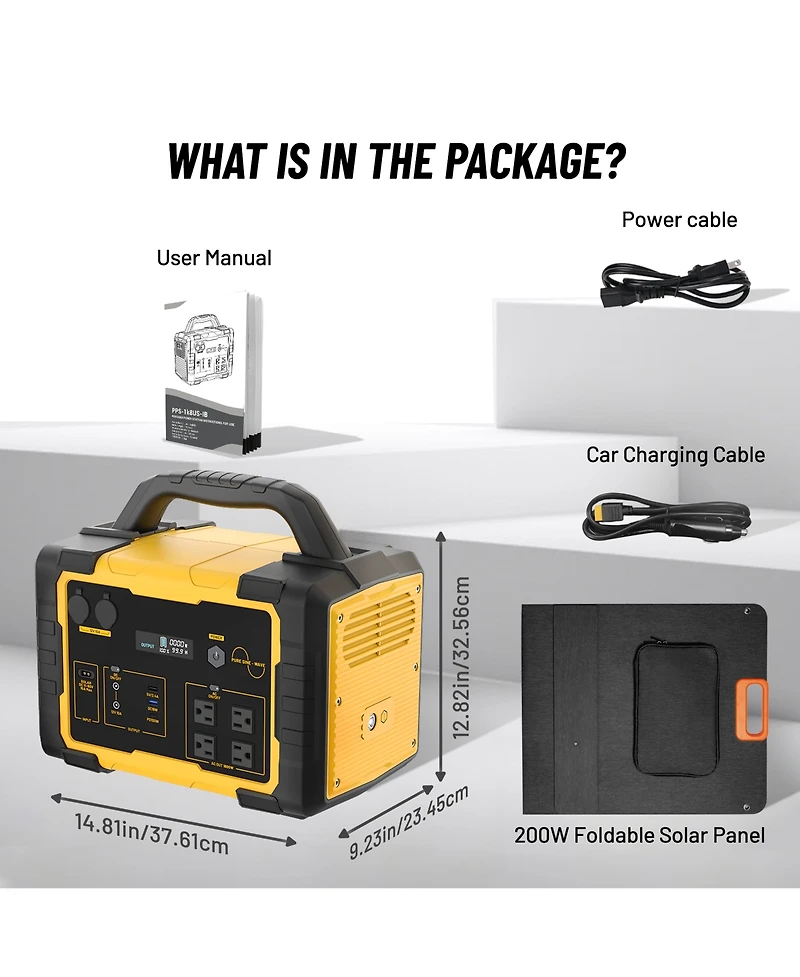 Mondawe 1800W Power Station + 200W Solar Panel - Lfp 3000 Cycles