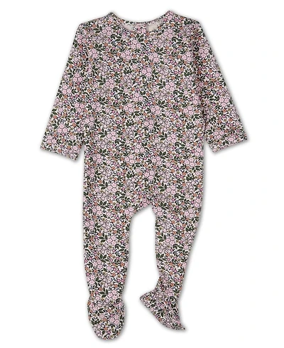 MeMoi Baby and Toddler Girls "Kaleidoscope Bouquet" Cotton Rich Footie