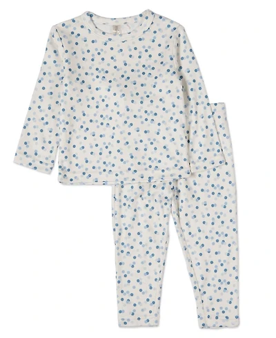 MeMoi Baby Boys 2 Piece "Blue Confetti" Pointelle Pull-On Pajama Set