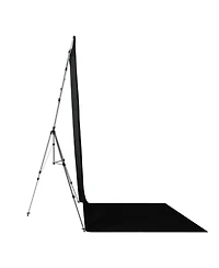 Westcott 8x13' X-Drop Pro Wrinkle-Resistant Backdrop Kit with Stand, Rich Black Sweep