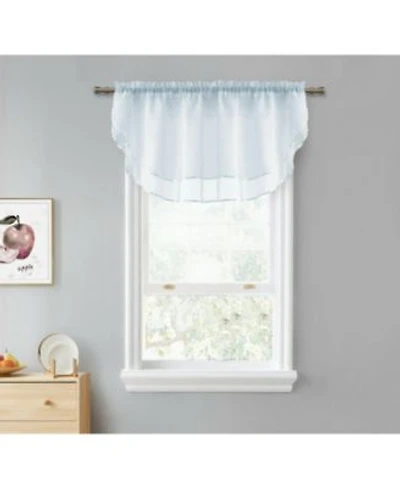Kate Aurora Living Double Layered Sheer Rod Pocket Ascot Window Valances