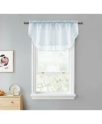 Kate Aurora Living Double Layered Sheer Rod Pocket Ascot Window Valances