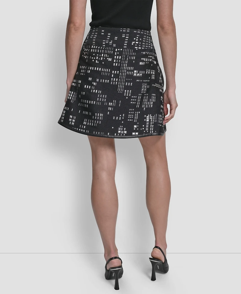 Dkny Women's Abstract Print Mini Skirt