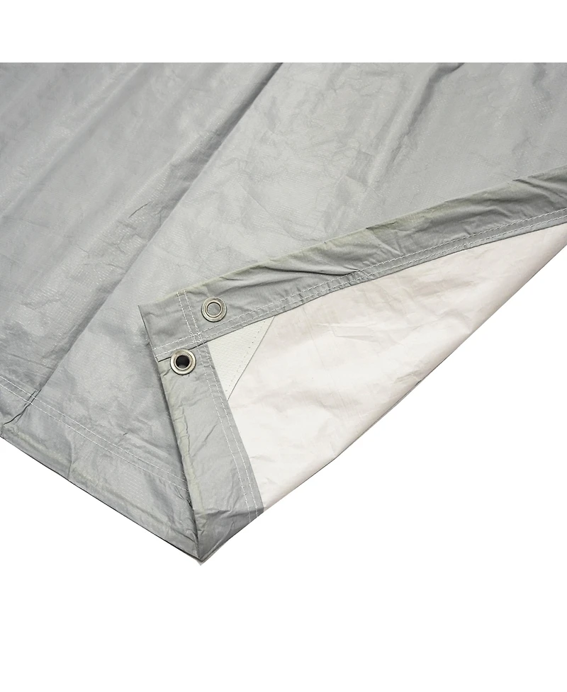 JumpKing True Shelter 15.5 x 20 Ft. 7 mil White Standard Waterproof Camping, Boat, Pool, Rv, Tear Proof Polyethylene Tarp