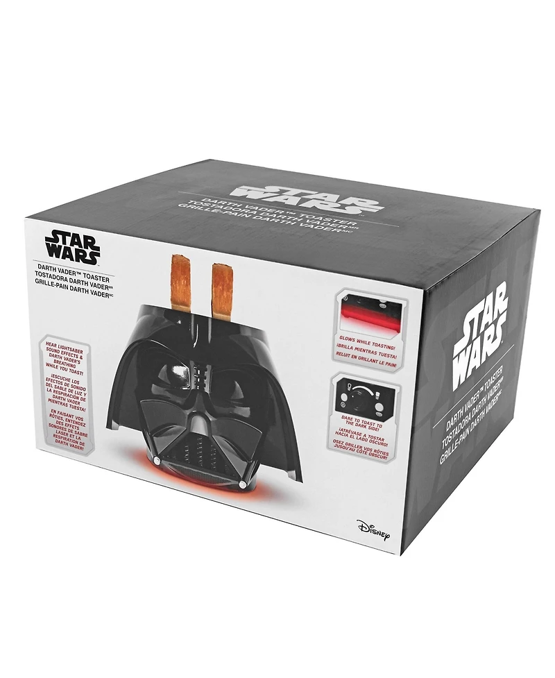 Uncanny Brands Star Wars Darth Vader Halo Toaster - Lights-Up and Makes Lightsaber Sounds
