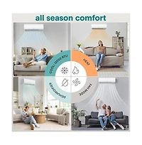 SereneLife 9000 Btu Indoor and Outdoor Mini Split Ac Unit Kit – 230V Smart Cooling & Heating Mini Split Ac with WiFi, Includes Installation Kit