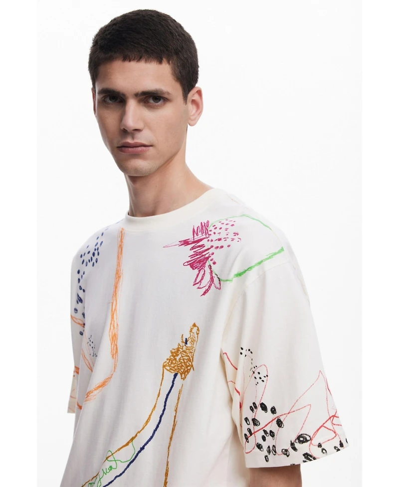 Desigual Men's Short-sleeve T-shirt with drawings