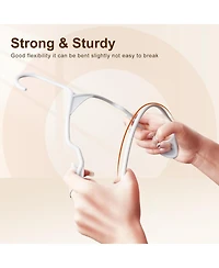 Heavy Duty Plastic Notched Hangers White 60 Pack