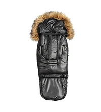 Cover Baby Baby Cover 0-3 Years Organic Premium Beige Wool Adjustable Footmuff in Pastel Black