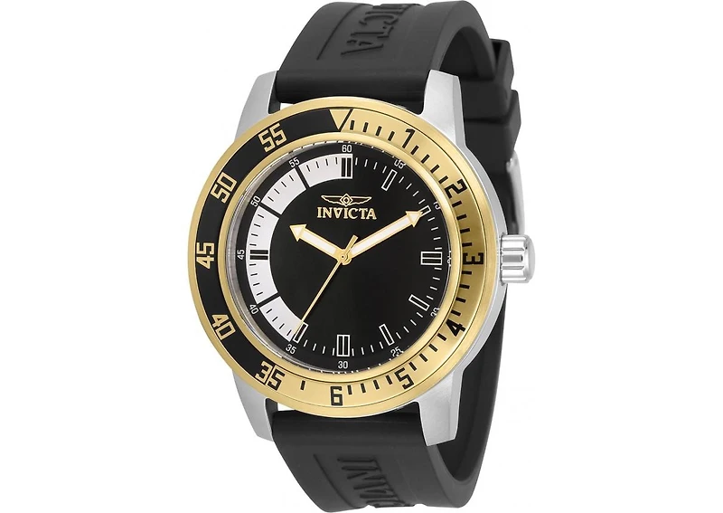 Invicta Men's 34097 Specialty Quartz 3 Hand Black, White Dial Watch