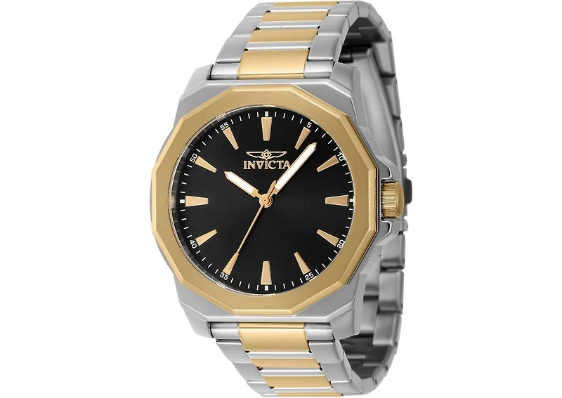 Invicta Men's 46834 Speedway Quartz 3 Hand Black Dial Watch