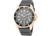 Invicta Men's 47171 Pro Diver Quartz 3 Hand Charcoal Dial Watch