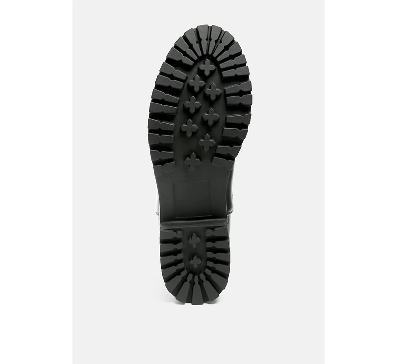 Frothy Buckled Ankle Boots With Croc Detail Women