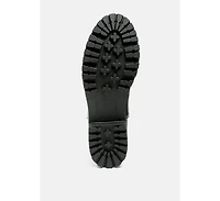 Frothy Buckled Ankle Boots With Croc Detail Women