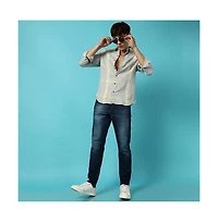 Campus Sutra Men's Plaid Button Up Shirt