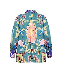 City Chic Plus Mystic Placement Shirt