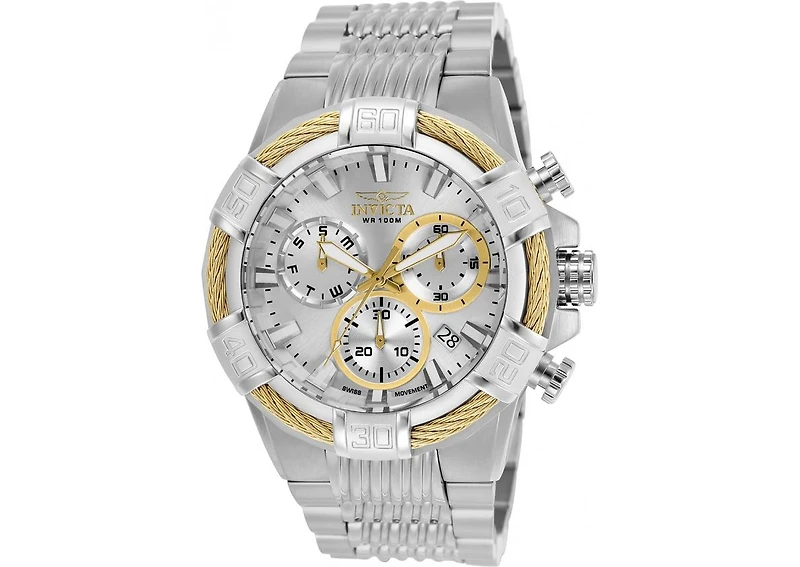 Invicta Men's 25863 Bolt Quartz Chronograph Silver Dial Watch