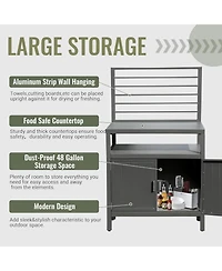 Streamdale Furniture Powder-Coated Aluminum Outdoor Kitchen Style, Durability, Protection