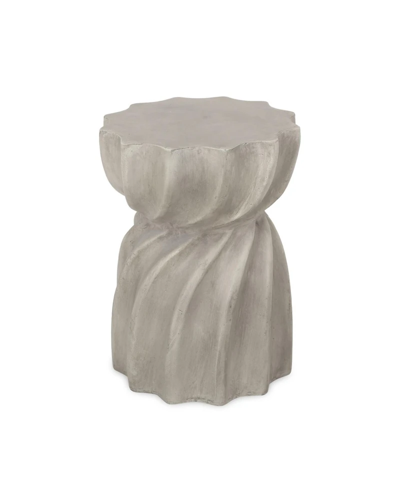 Streamdale Furniture Sunburst Hourglass Concrete Outdoor Side Table