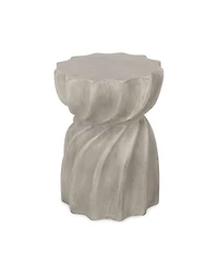 Streamdale Furniture Sunburst Hourglass Concrete Outdoor Side Table