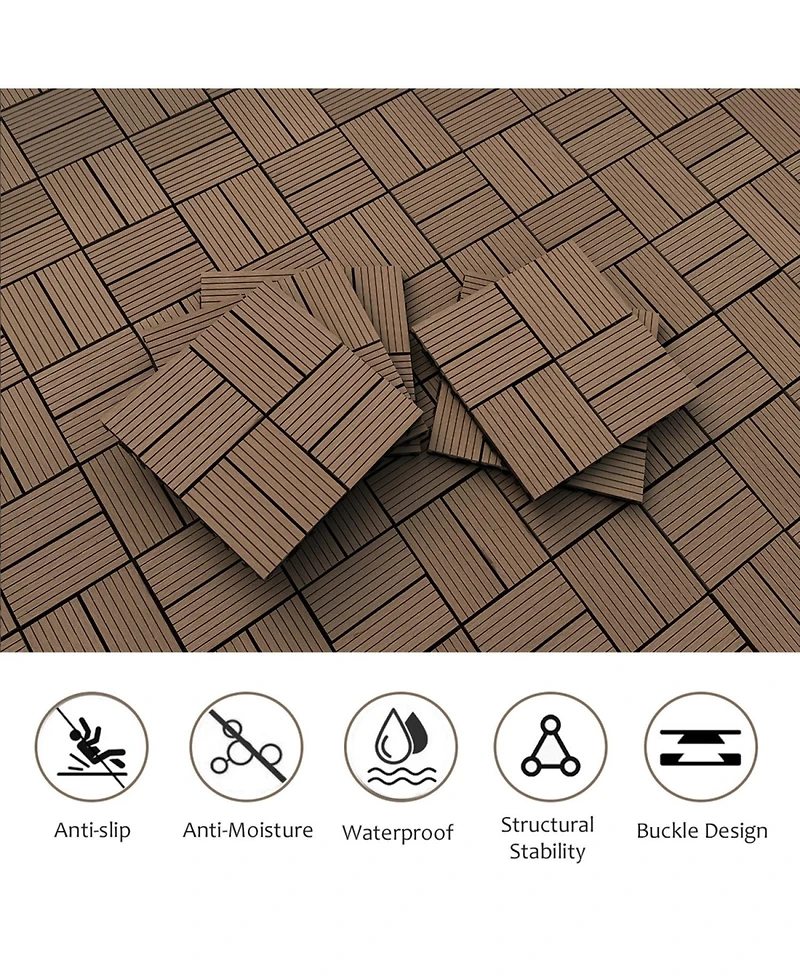 Streamdale Wood-Plastic Composite Deck Tiles (20pcs)
